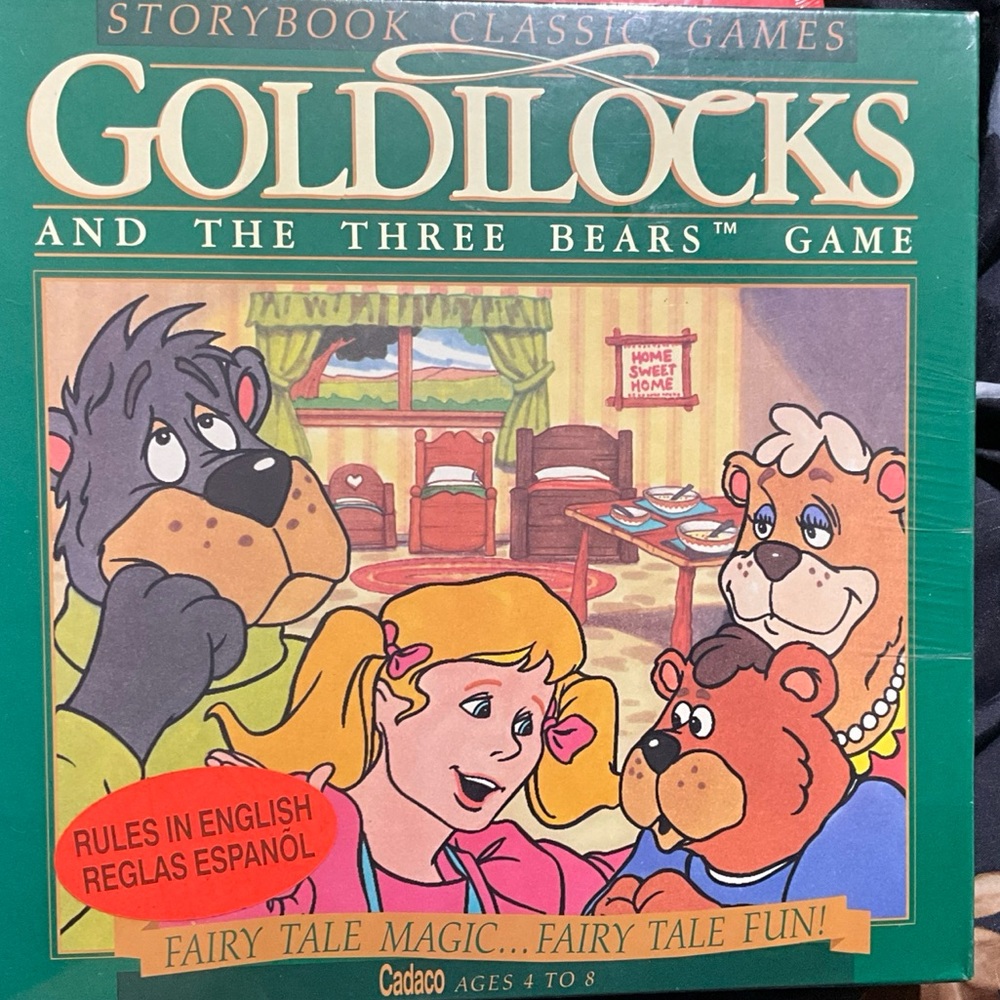 Goldilocks & the Three Bears 🐻 Board Game ♟️ 1991 VTG Cadaco 4&⬆️ 1993 🆕SEALED